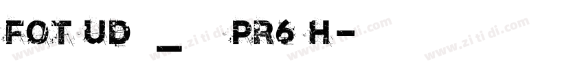 FOT UD丸ゴ_ラージ Pr6 H字体转换